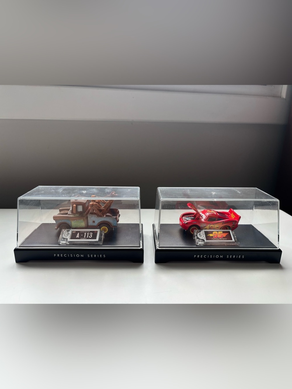 Precision series lightening McQueen and tow mater collectibles from Disney CARS